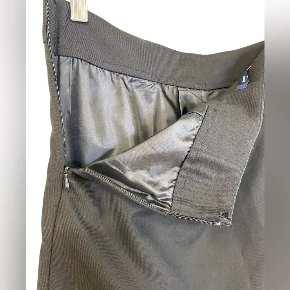 Gap Stretch Black Pleated Mini Skirt with Front Tie. Size 2.
